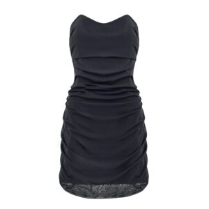 Bodycone mesh dress in black