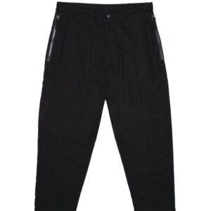 Zipper Pocket Ankle Pants in black