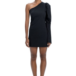 One shoulder dress in black