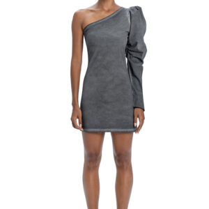 One shoulder dress in grey
