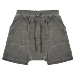 Drop-Crotch Shorts in grey