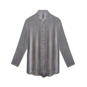 Sateen long sleeve shirt in grey